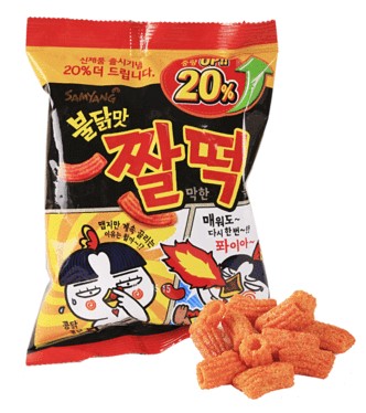 三养【甜辣年糕脆条】韩国进口辣火鸡零食 120g